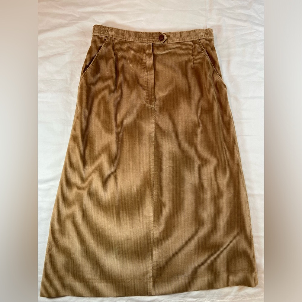 Vintage Corduroy‎ Skirt Below knee size 14